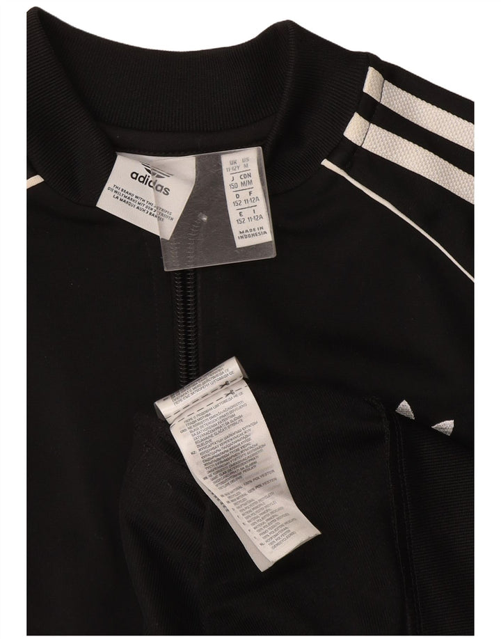 Adidas Pige Træningsdragt Topjakke 11-12 År Sort Polyester