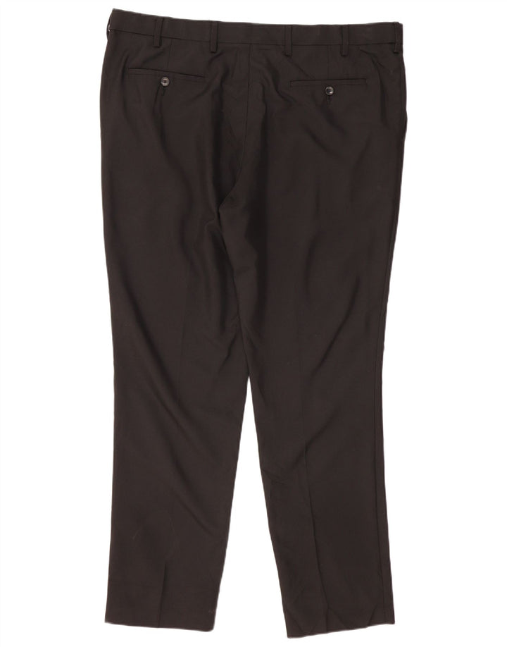 Marks & Spencer Herre Slim Fit Chino Bukser W40 L31 Sort Polyester