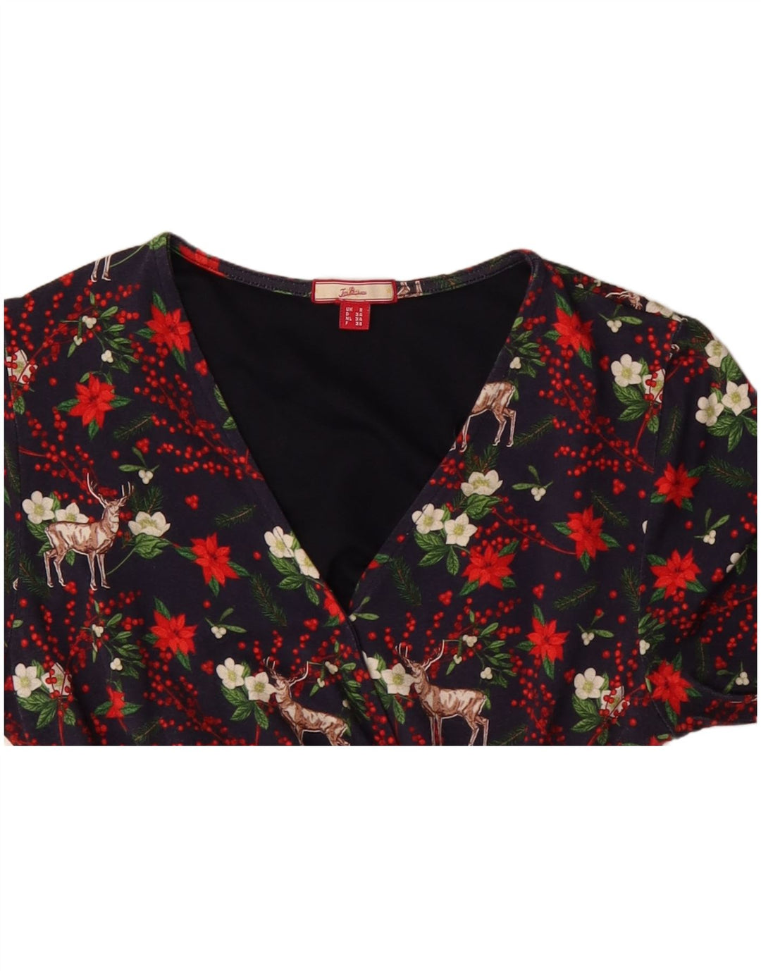 Joe Browns Womens Sheath Dress UK 8 Small Navy Blue Floral Viscose