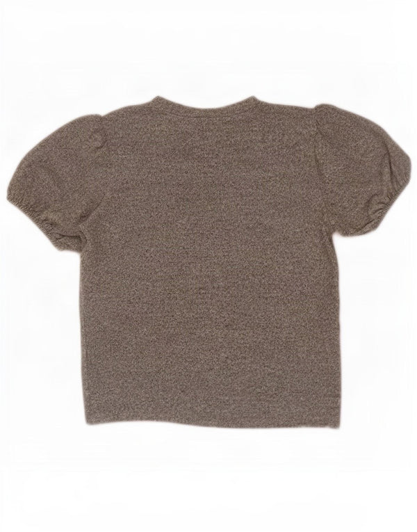 Zara Damebluse Top UK 12 Medium Grey Flecked