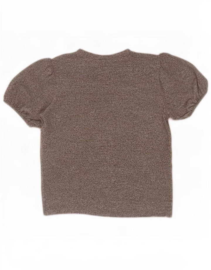 Zara Damebluse Top UK 12 Medium Grey Flecked