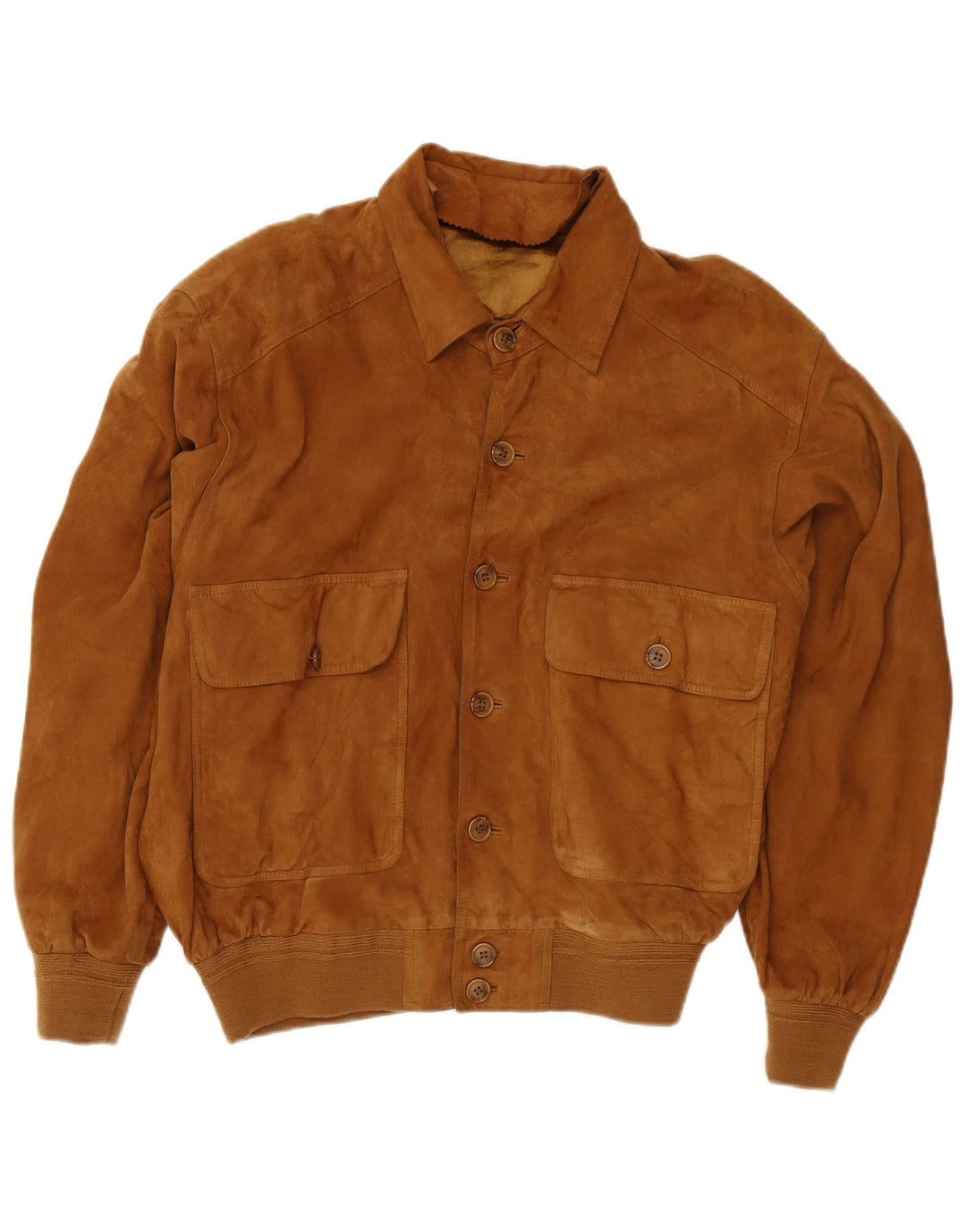 Vintage herre ruskind bomberjakke UK 38 medium brunt læder