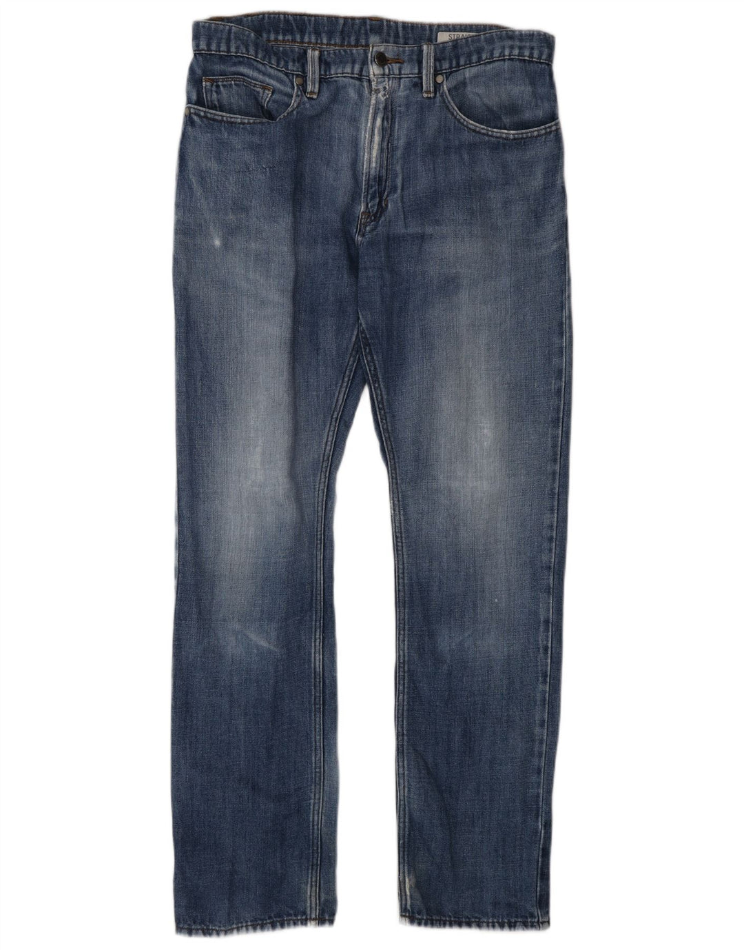 Marks & Spencer Straight Jeans til mænd W32 L31 Blå bomuld