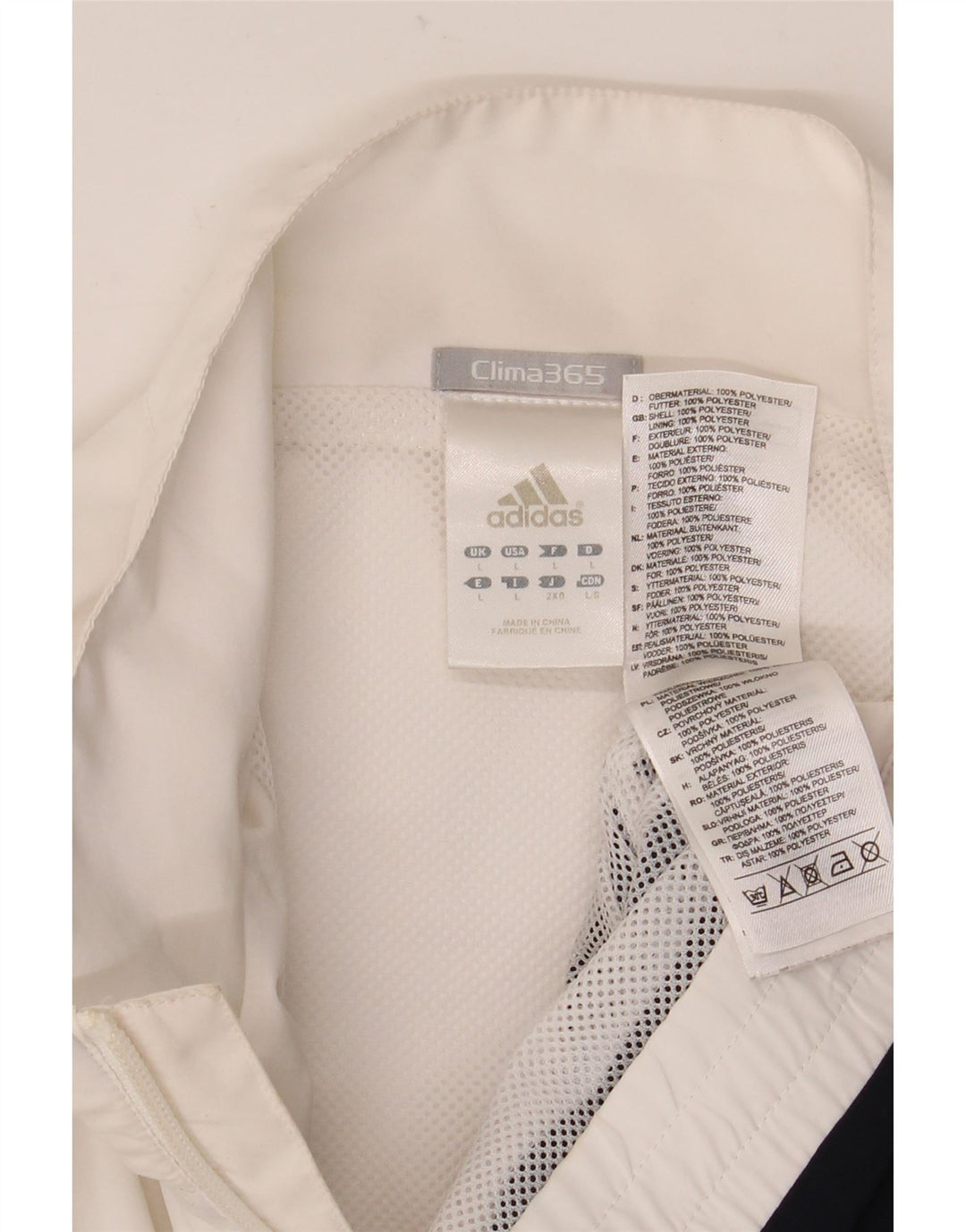 ADIDAS Herre Clima 365 Træningsdragt Topjakke Stor Hvid Colourblock