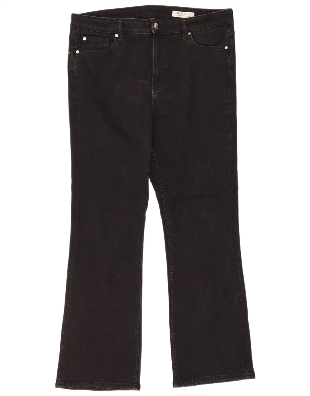 Marks & Spencer Womens The Eva Bootcut Jeans UK 16 Large W34 L30 Black