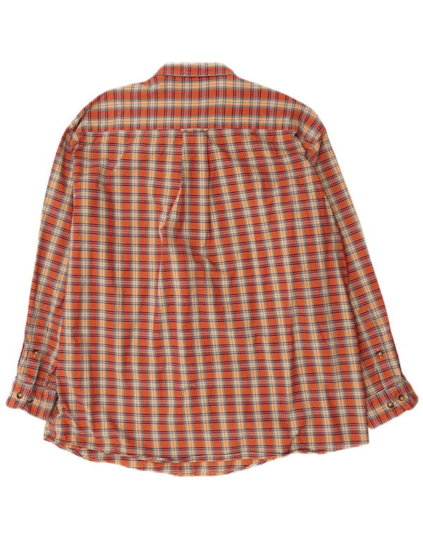 Orvis herre flannelskjorte XL rød ternet bomuld