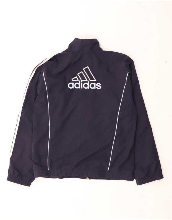 ADIDAS Grafisk træningsdragt til mænd, topjakke UK 36/38 Small Navy Blue