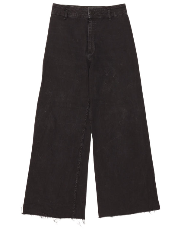 Zara Womens The Marine Jeans med brede ben EU 38 Small W28 L28 Sort Bomuld