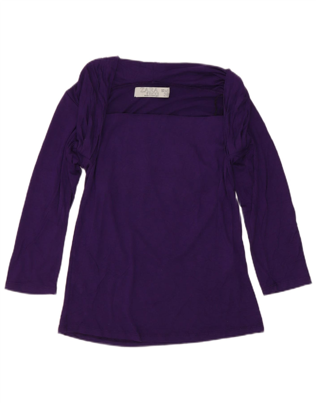 Zara Dame Top 3/4 ærme UK 12 Medium Lilla Viscose