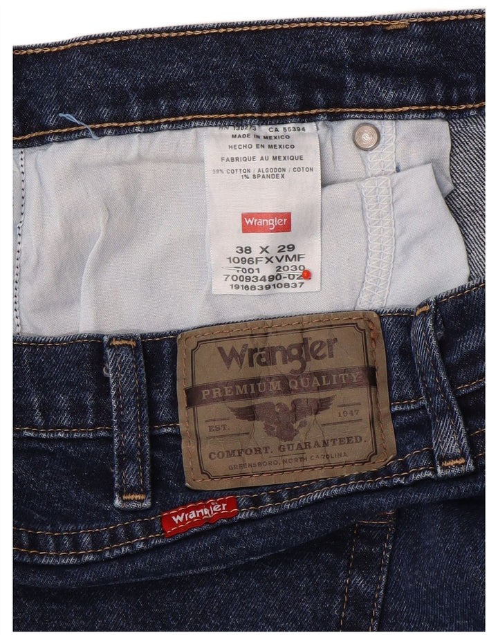 Wrangler Straight Jeans til mænd W38 L29 blå bomuld