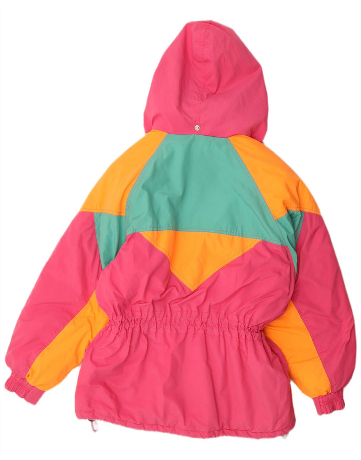 Colle Dame Hætte Skijakke UK 10 Lille Pink Colourblock Polyester