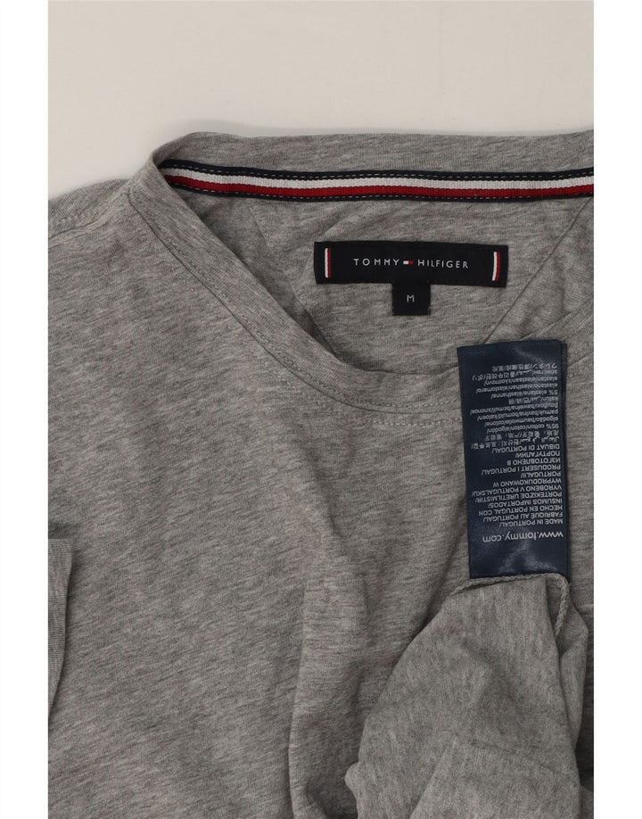 Tommy Hilfiger Herre T-shirt Top Medium Grey Flecked Bomuld