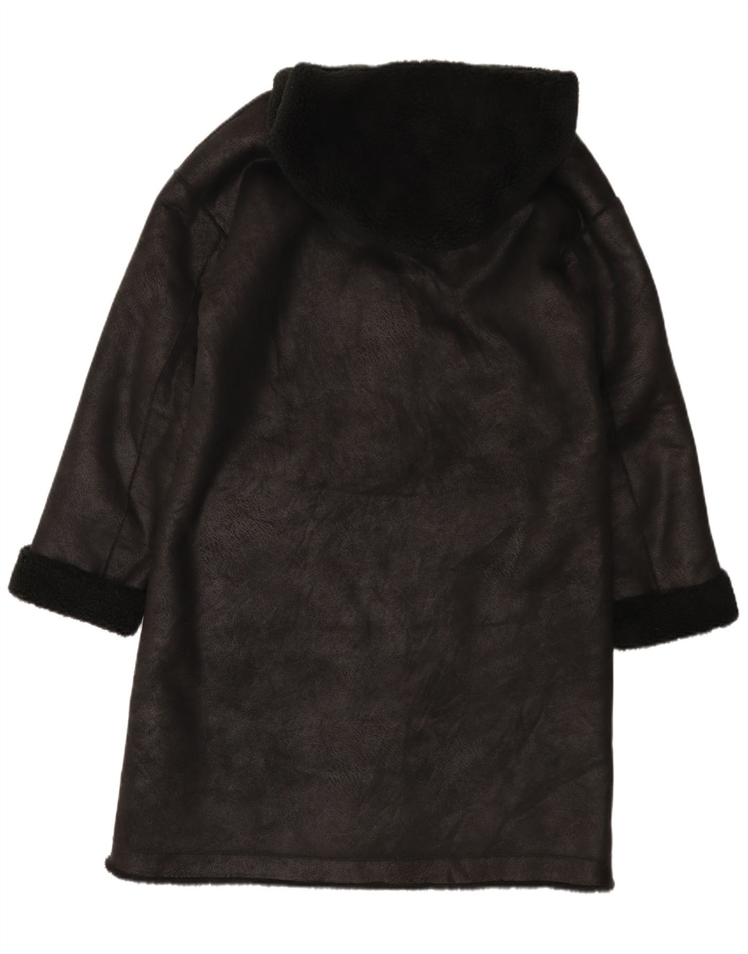 Gina Womens Reversible Sherpa Overcoat EU 42/44 Large Black Polyester