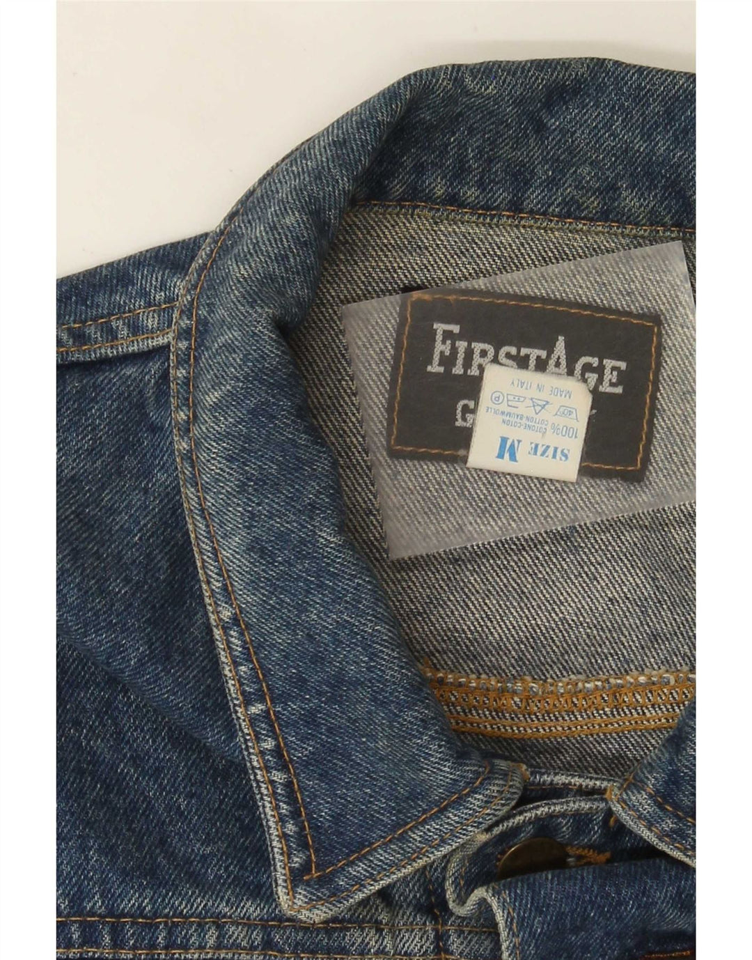 Vintage denimjakke til kvinder UK 14 Medium Blue Cotton