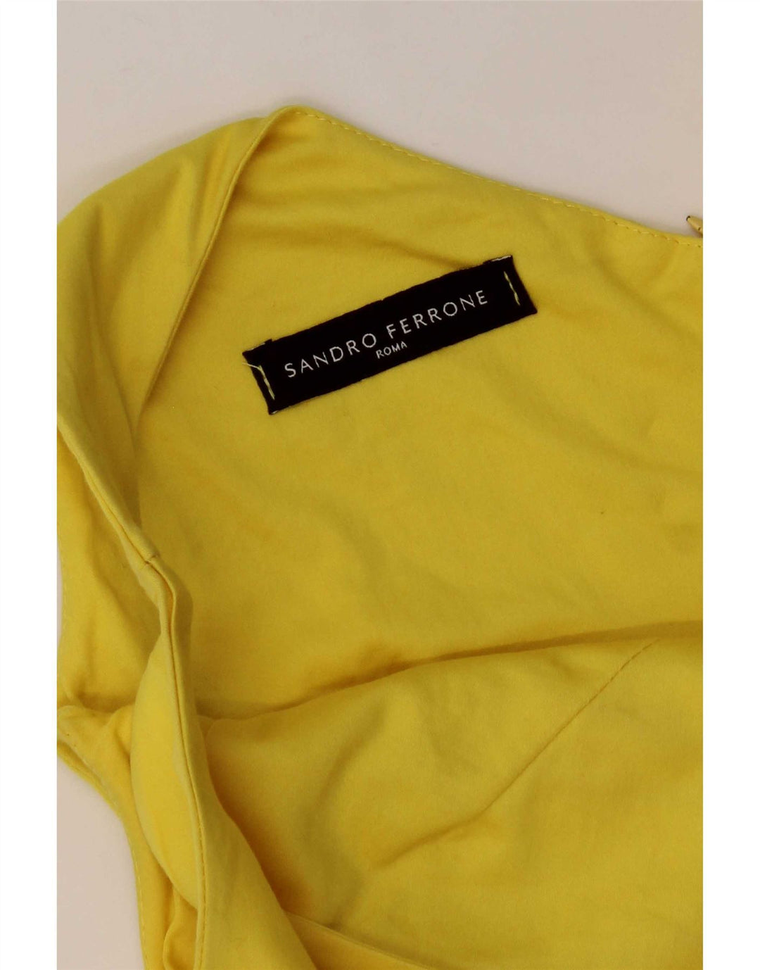 Sandro Ferrone Dame Sleeveless Sheath Dress UK 8 Small Yellow