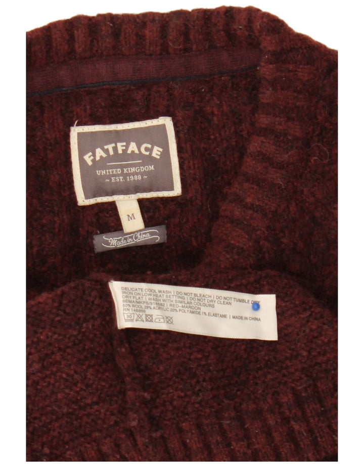 Fedt ansigt til mænd med rund hals sweater Medium Bourgogne uld