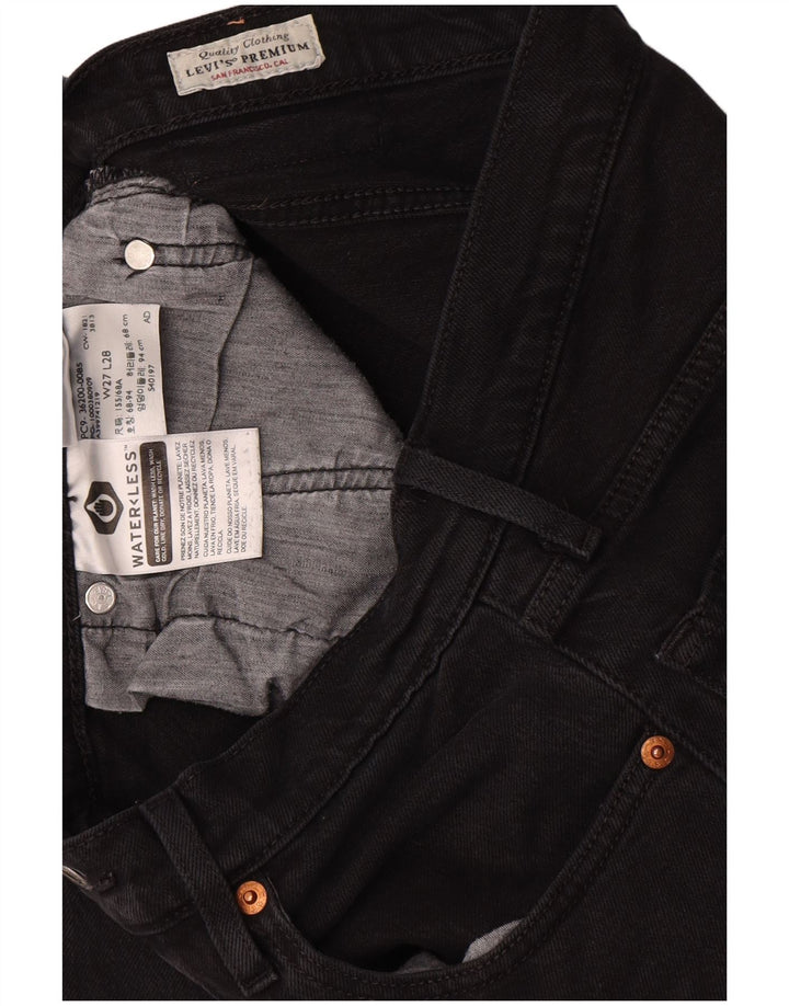 Levi's Dame 501 Straight Jeans W27 L28 Sort Bomuld