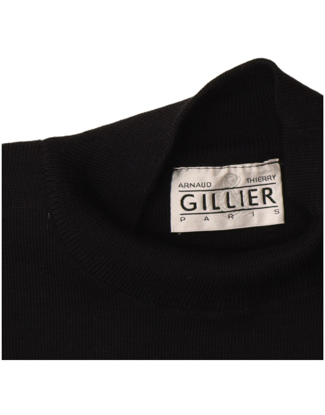Arnaud & Thierry Gillier Dame Turtle Neck Jumper Sweater UK 14 Medium Bla
