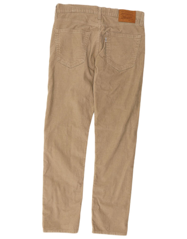 Levi's Herre 502 tilspidsede fløjlsbukser W32 L32 Beige bomuld