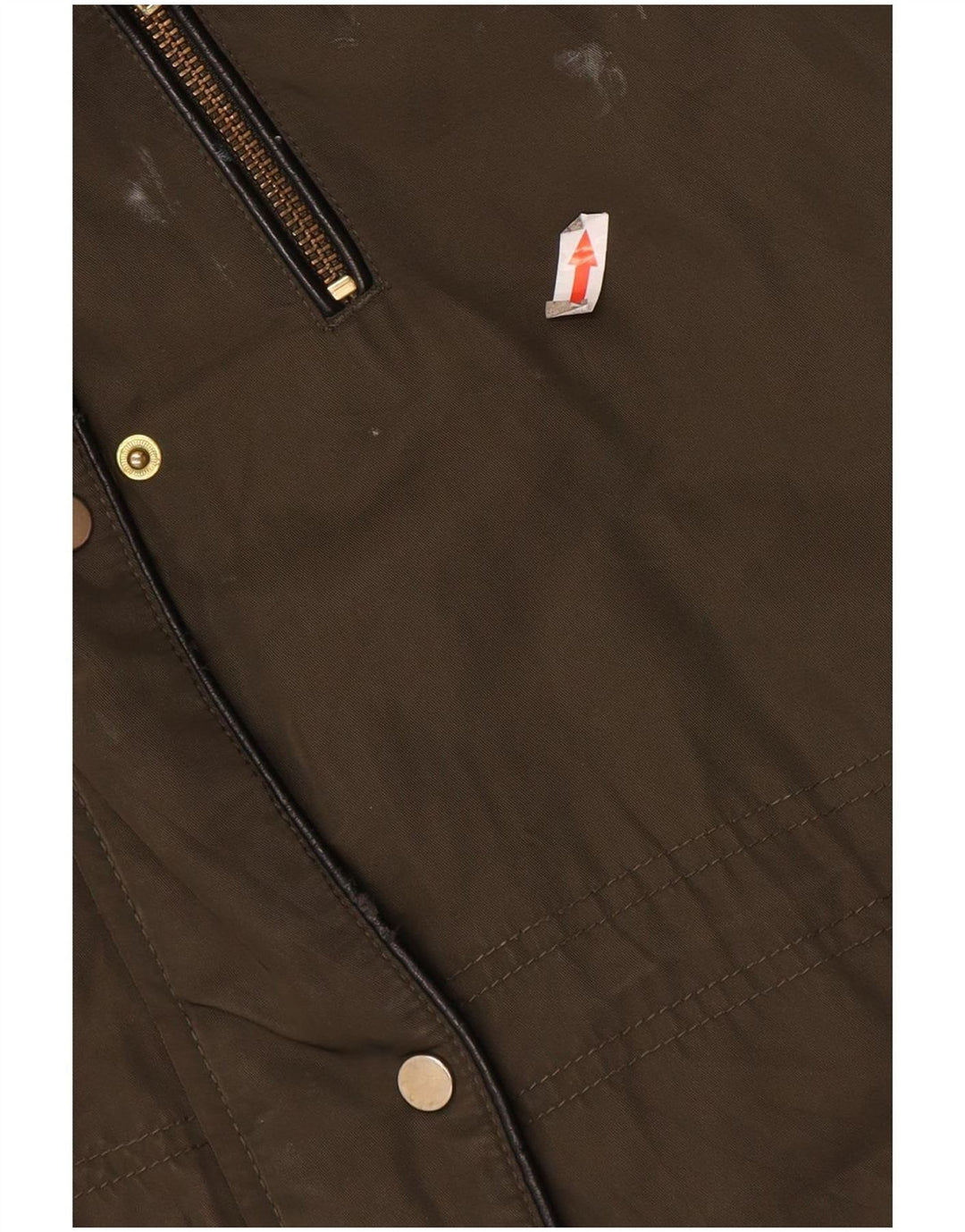 Oasis Dame Hooded Parka Jacket UK 14 Medium Khaki Polyester