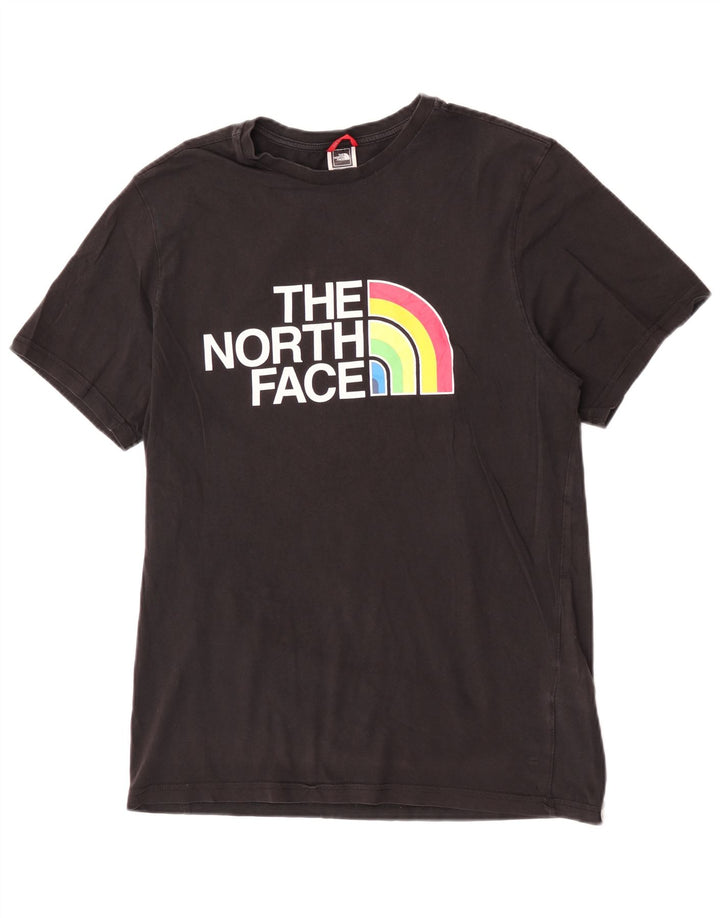 The North Face Herre grafisk T-shirt Top Medium Sort Bomuld