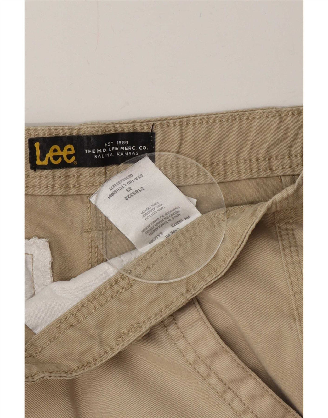 Lee Herre Cargo Shorts Medium W33 Beige Bomuld