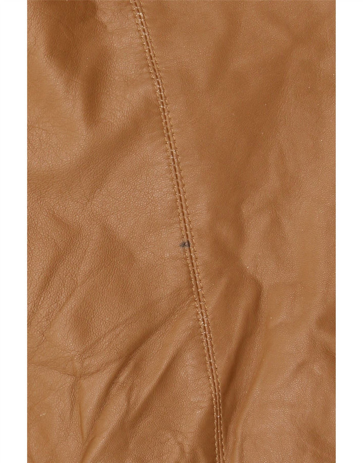 Vintage læderjakke til kvinder IT 48 XL beige læder