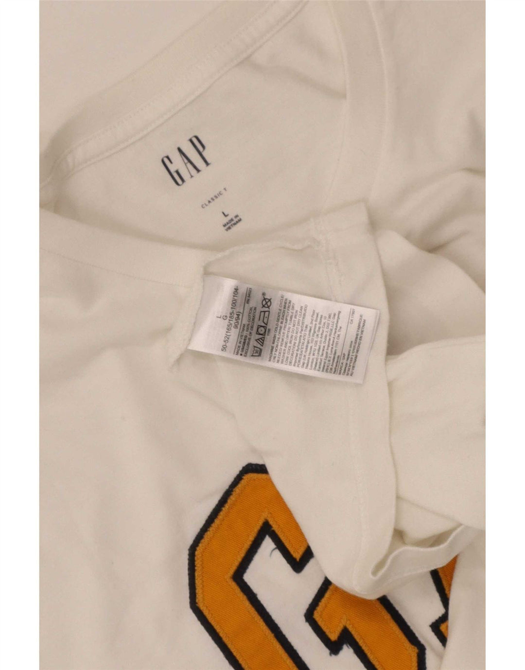 Gap Herre Klassisk Grafisk T-Shirt Top Stor Hvid Bomuld