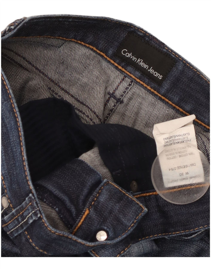 Calvin Klein Dame Straight Jeans W30 L30 Blå Bomuld