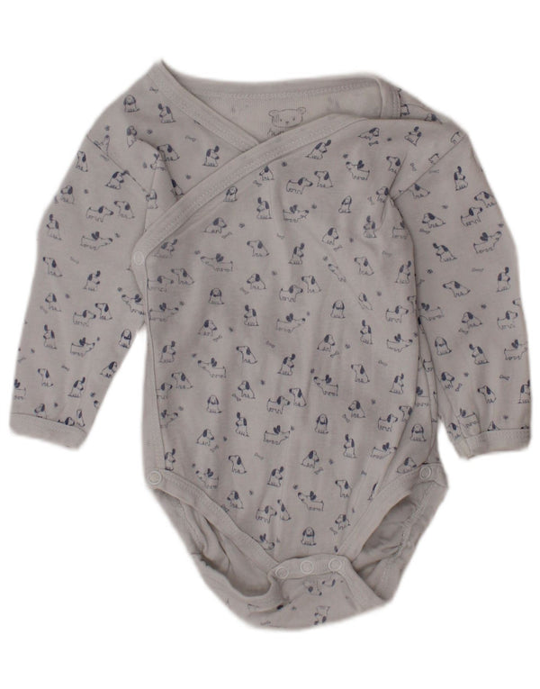 VINTAGE Baby Boys Grafisk Bodysuit 0-3 Måneder Hvid