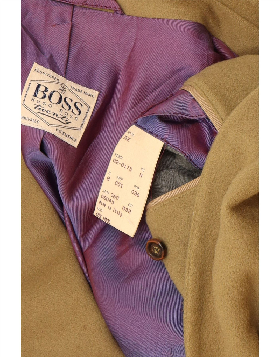 HUGO BOSS Herre 2-knaps blazerjakke EU 52 XL Beige Uld
