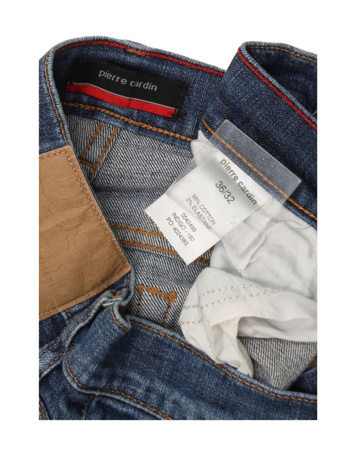 Pierre Cardin Herre Slim Jeans W36 L32 Blå Bomuld