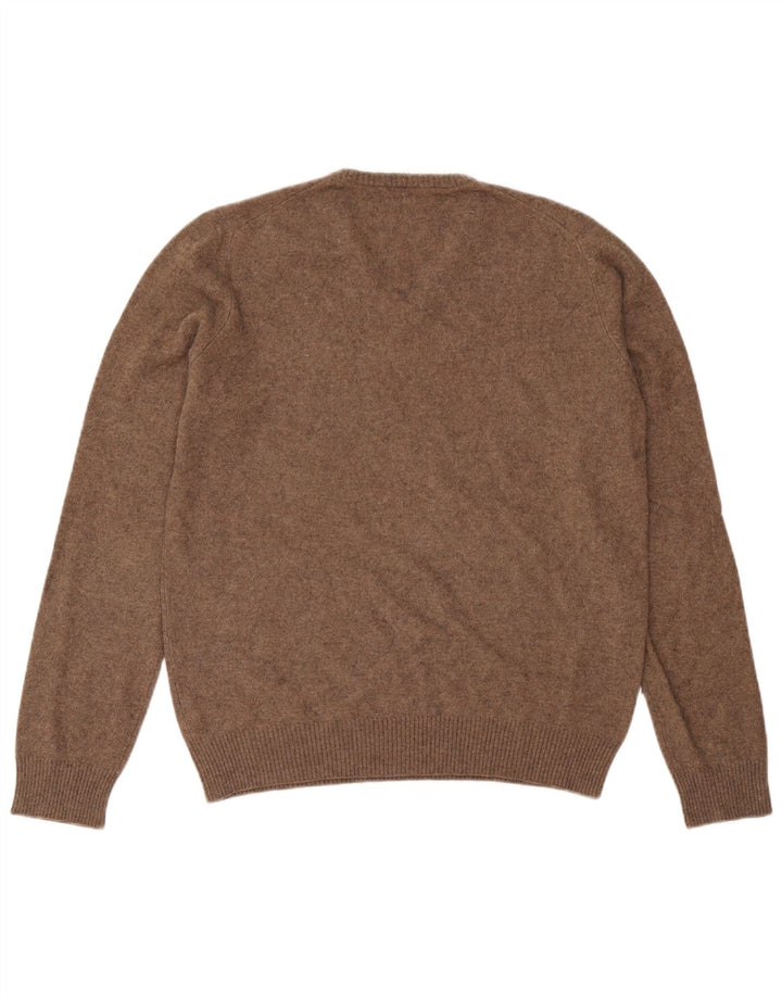 Sisley Dame V-hals sweater UK 18 XL Brun