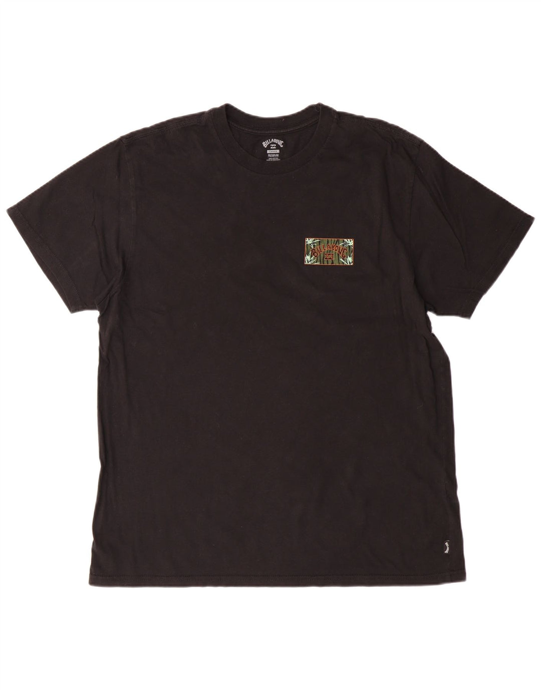 Billabong Herre Grafisk T-Shirt Top Stor Sort Bomuld