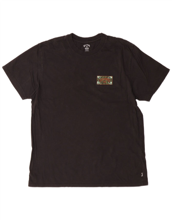 Billabong Herre Grafisk T-Shirt Top Stor Sort Bomuld