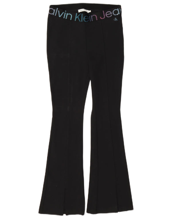 Calvin Klein Girls Graphic Flare Leggings 11-12 år Sort