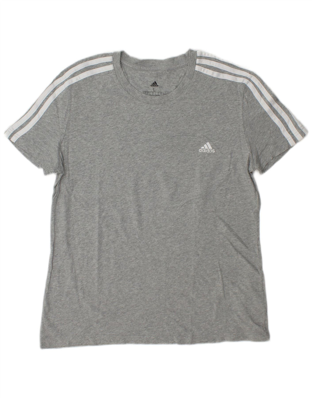 ADIDAS T-shirt top til kvinder DK 16/18 Stor grå bomuld