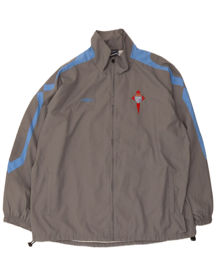 Umbro Regnjakke til mænd UK 42 XL Grå Colourblock Polyester