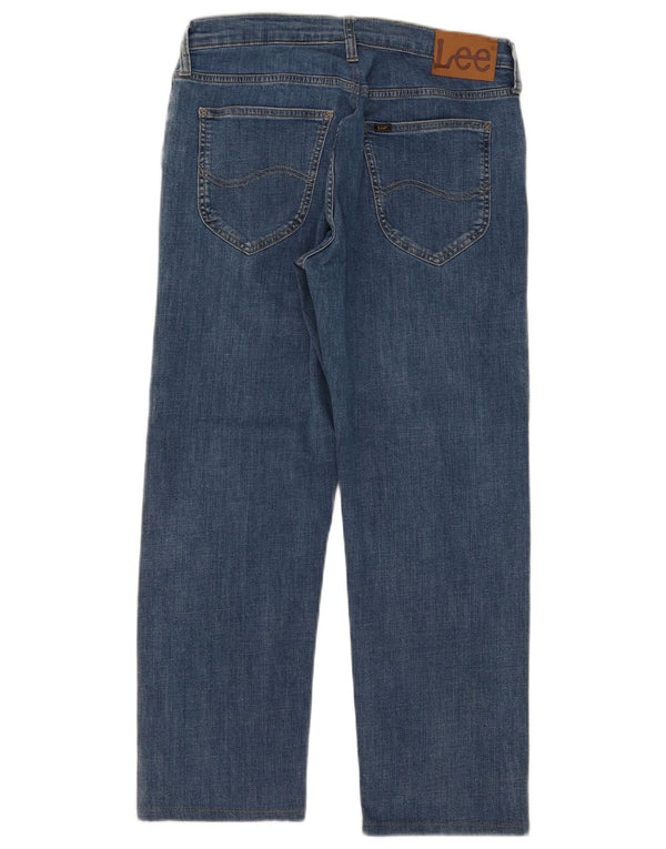 Lee Dame Daren Zip Fly Straight Jeans W34 L27 Blå Bomuld
