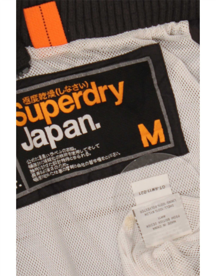 Superdry Grafisk regnjakke til kvinder UK 12 Medium Sort Nylon