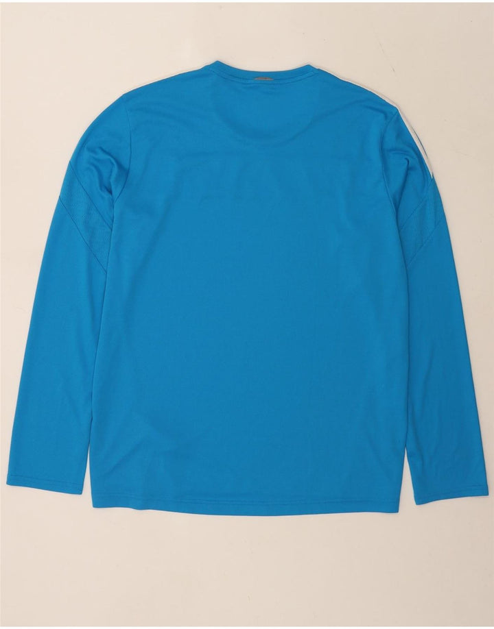 Adidas Herre Climalite Top Langærmet XL Blå Polyester