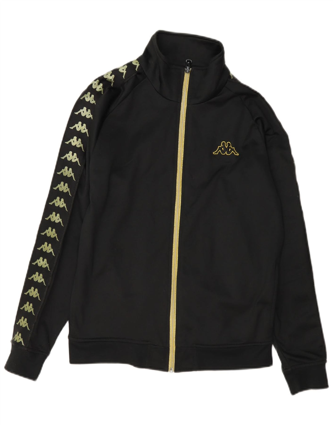 Kappa Dame Grafisk Træningsdragt Topjakke UK 12 Medium Sort Polyester