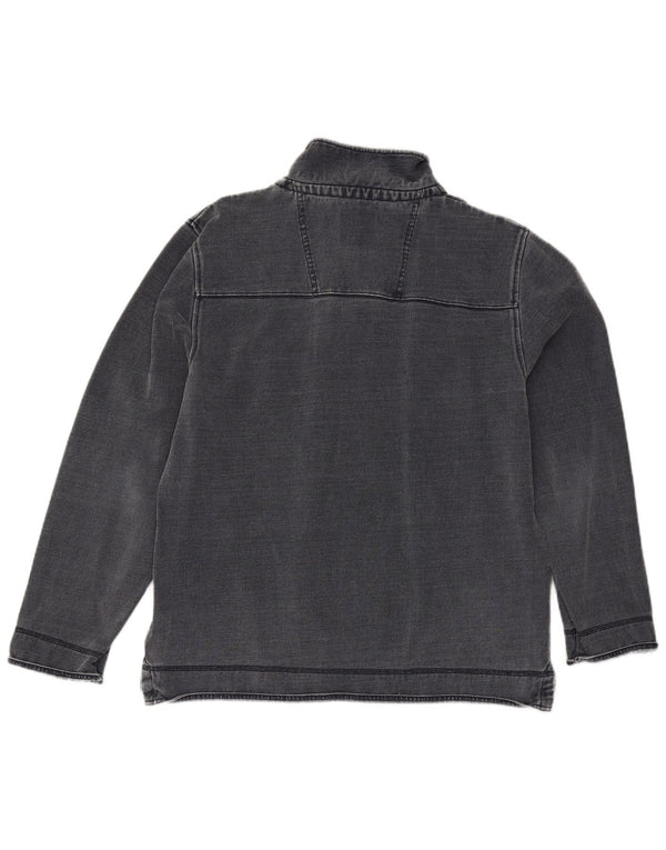 Besætningstøj Herre Zip Neck Sweatshirt Jumper XL Navy Blue Bomuld