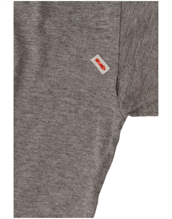 Nike Herre Loose Fit grafisk T-shirt Top Medium Grey Flecked Bomuld