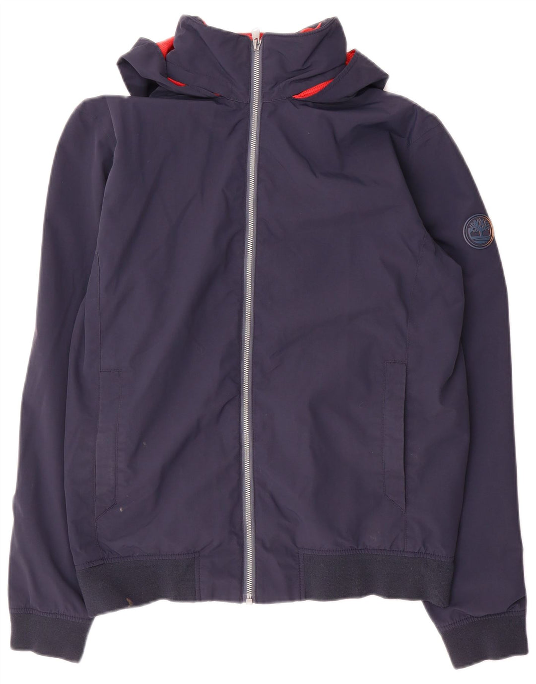 Timberland Herre Hooded Bomber Jacket UK 38 Medium Navy Blue
