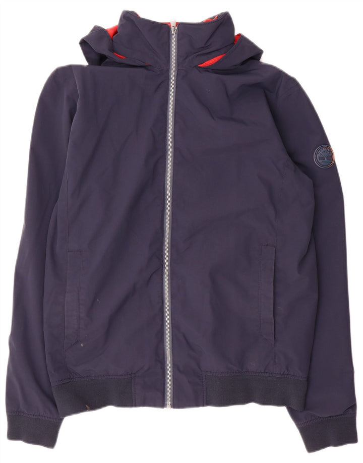 Timberland Herre Hooded Bomber Jacket UK 38 Medium Navy Blue
