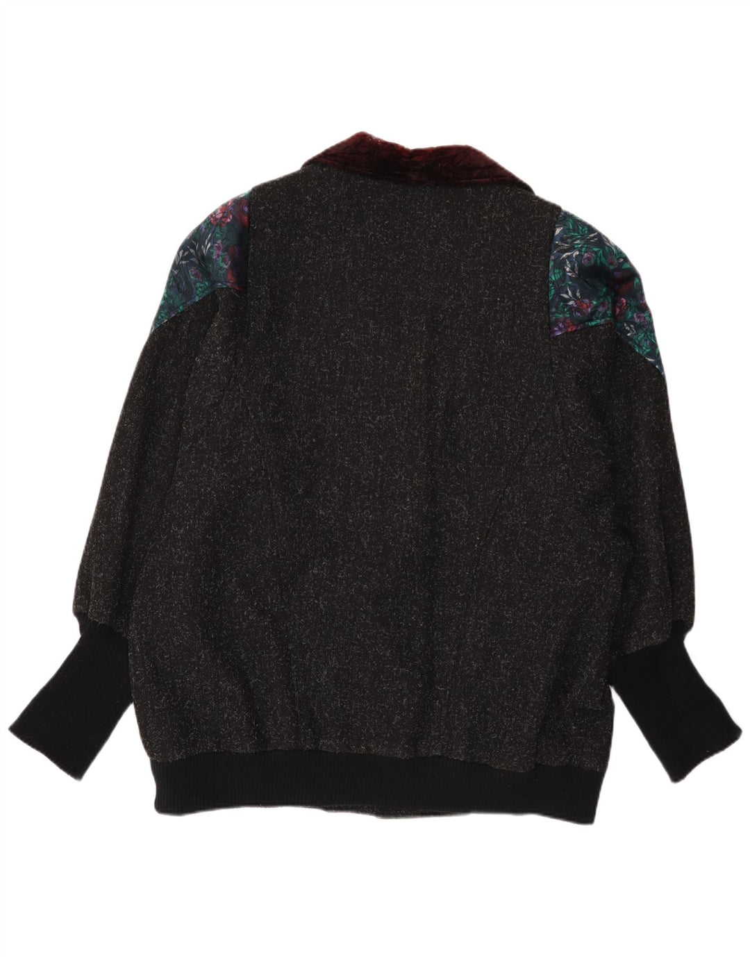 Maggie Lawrence Dame Windbreaker Coat US 18 2XL Grå blomsteruld