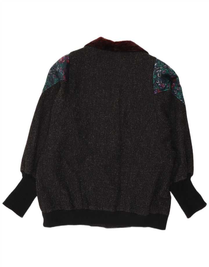 Maggie Lawrence Dame Windbreaker Coat US 18 2XL Grå blomsteruld