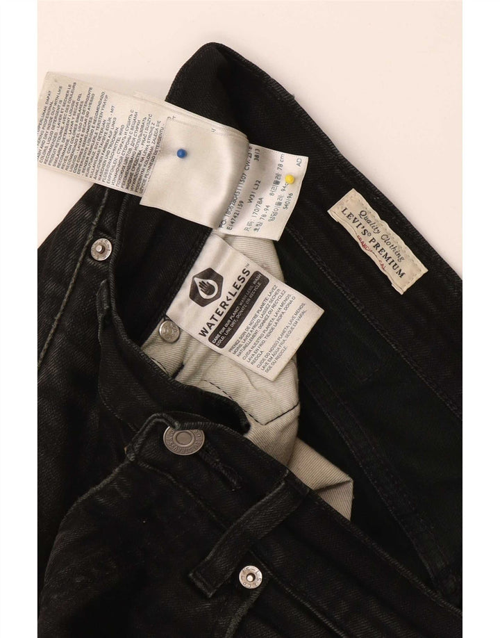 Levi's Slim Jeans til mænd W31 L29 sort bomuld
