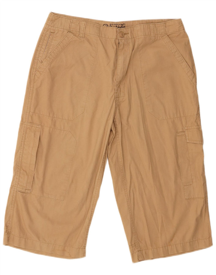 Marks & Spencer Herre Blue Harbor Cargo Bermuda Shorts W34 Large Beige